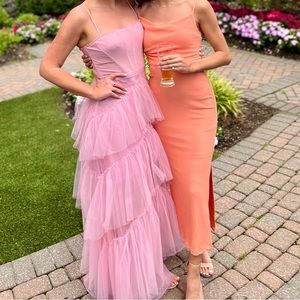 Corset Tulle Gown in Pink Tint